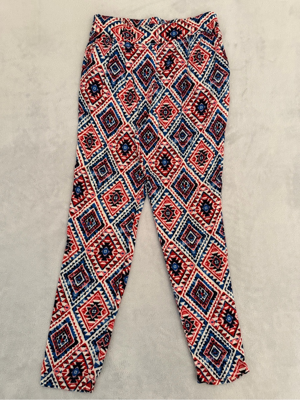 Forever 21 Red, Blue and White Aztec Print Pants
